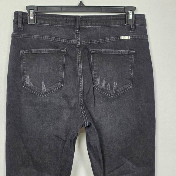 KanCan Black Distressed High Rise Skinny Jeans 15/31 - Picture 4 of 9